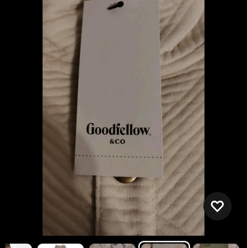 Goodfellow & Co Men's Pullover Sweatshirts Diamond Quilted Pattern Snap Ivory L - Picture 5 of 6